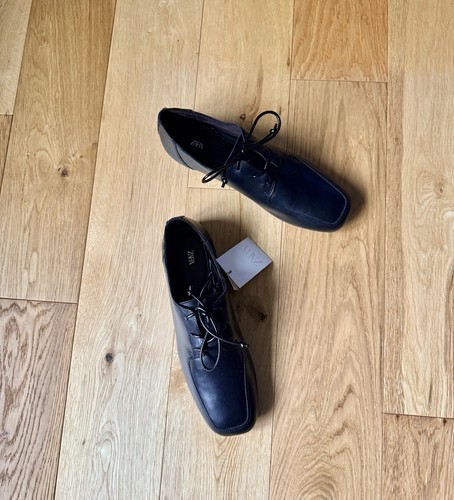 Zara black leather lace - black,