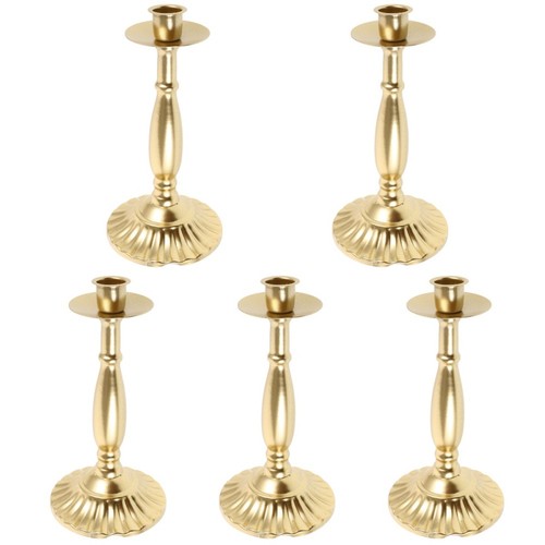 Golden metal candle - golden, for