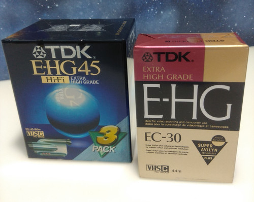 Vhs tapes tdk ehg45 - vhs-c,