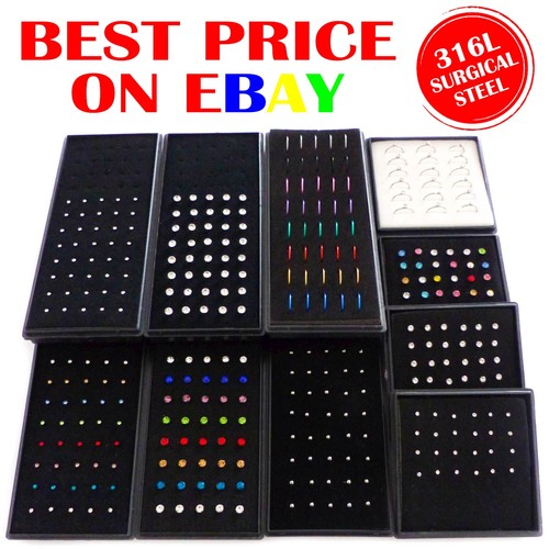Stainless steel nose studs - stainless,