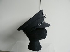 Vintage Chauffeur Style Peak Hat Cockade Black Size 7 3/4