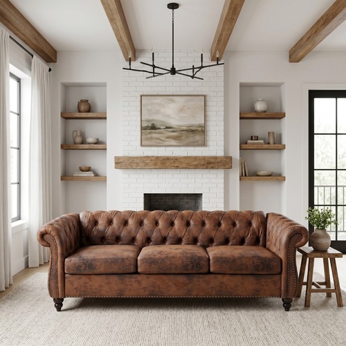 Chesterfield upholstered sofa - chesterfield,