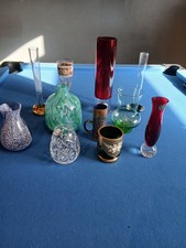 Job Lot Retro Glass Vases.webb .Art Glass Bohemian.more.