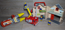 Toy Bundle Fireman Sam  Fire Engine, Fire Station, Figures, Some Wear Used Read