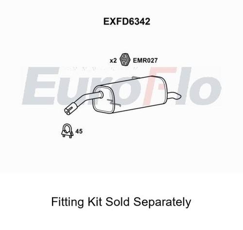 Rear muffler silencer - silencer, insert