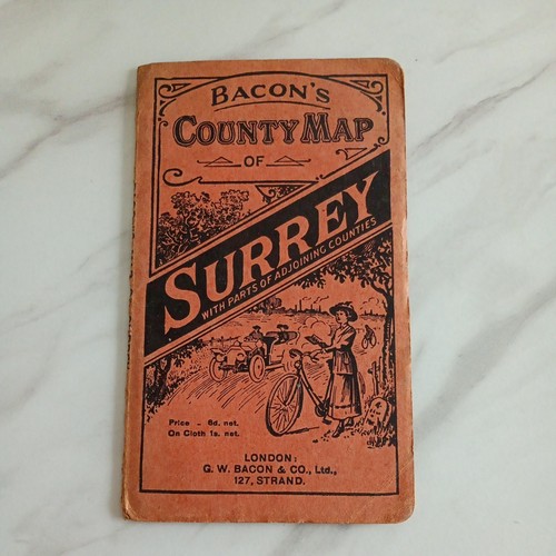 Vintage bacon county map - map, of