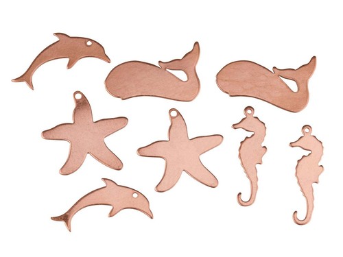 Copper blanks mixed - copper, ocean