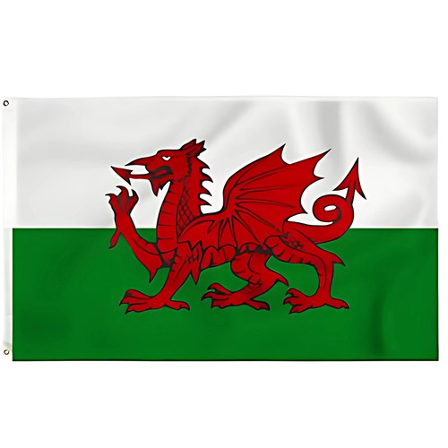 Giant welsh flag 5x3ft wales - welsh,