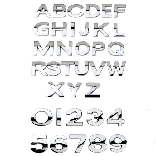 Metal car letter - car, stickers