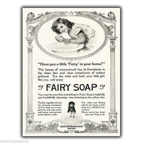 Fairy soap metal sign wall - metal,