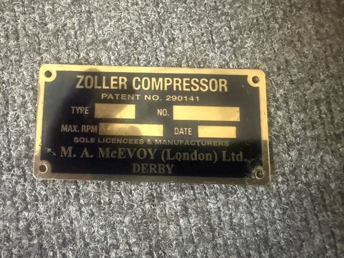 Zoller supercharger name - name, plate