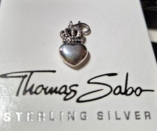 Thomas Sabo👑Crown❤️Heart🌹🌹🌹Royal👑King👑Queen👑of Hearts💝 Love Silver Charm