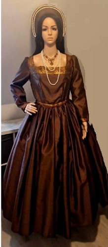 Faux shot silk - shot, brown