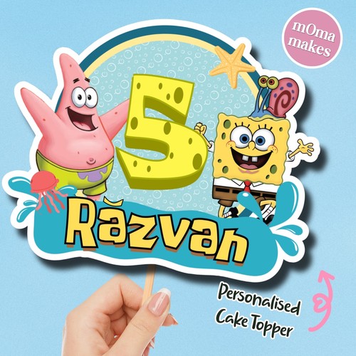 Spongebob cake topper - ,
