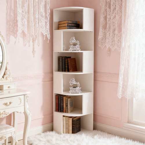 Tall corner bookcase open - tall,