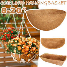 14" 16" 18" 20" Round Natural Coco Hanging Basket Liners Moulded Coconut Fibre