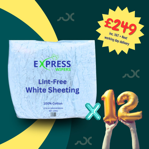 10kg bales white sheeting - 12, x