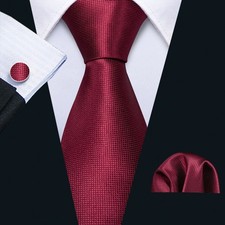 Burgundy Red Solid Mens Tie