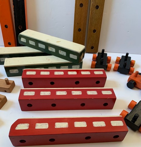 Vintage wooden passenger train - vintage,