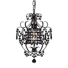 Black Chandelier Small Crystal