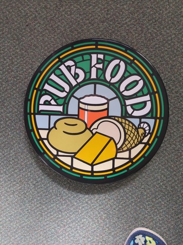 Vintage enamel pub food - food, sign