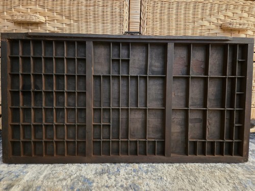 Antique printer type tray - type,