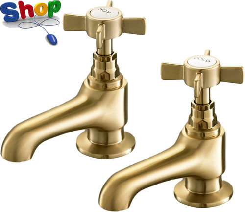 Golden basin taps - golden,