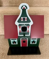 Decorative Holland Bird House Painted Green And Red New In Original Box
