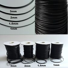 Waxed Polyester Cord Black