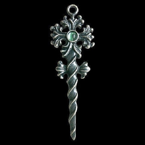 Wood witch wand necklace - witch's, for