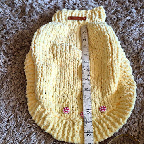 Hand made knitted dog - hand, s