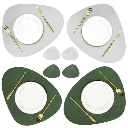Set leather placemats - pu,