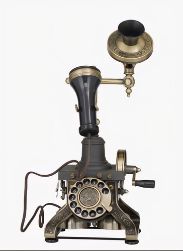 Rotary dial corded telephone - corded,