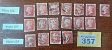 17 x QV Penny Reds. Plates