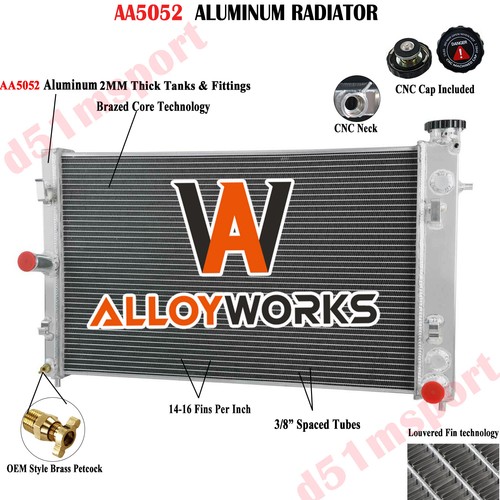 Row aluminum radiator fit - row,