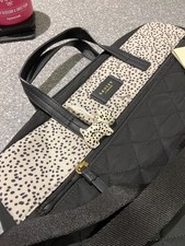 Stylish Radley London Quilted Black Nylon Work / Laptop Shoulder / Hand Bag VGC