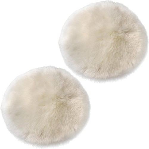 2pcs faux fur seat cushion - ,