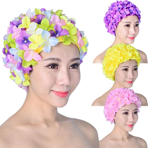 Women floral swim cap - floral,