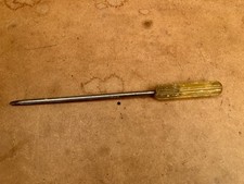 Vintage Footprint Flat Head/ Slotted Screwdriver 1976 - 30cm - Yellow Handle