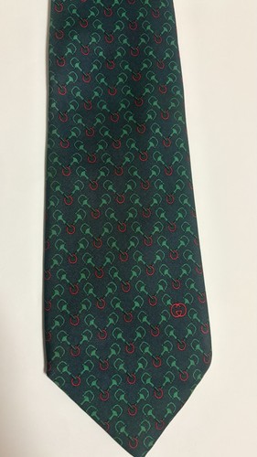 Gucci silk tie red green - red, navy