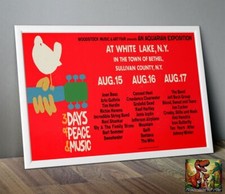 Woodstock Concert Tour Photo / Poster Up To 36"