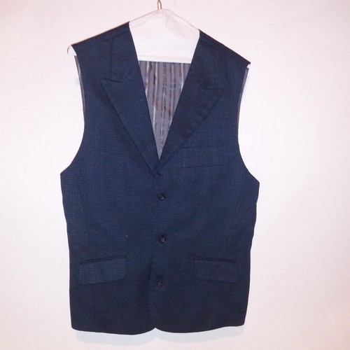 Mens suit vest blue sleeveless - blue,