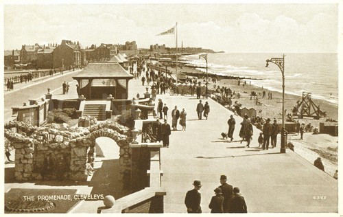 Cleveleys vintage postcard - cleveleys,