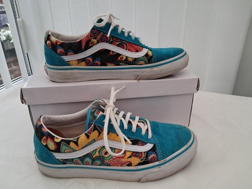Vintage vans old - skool, peacock