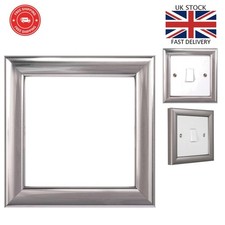 Contemporary Satin Chrome Light Switch Surround – Protect & Beautify Your Walls