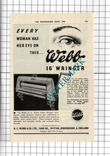 H C Webb & Co Ltd Witton Birmingham Wringer - 1948 Small Advert