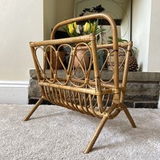 Vintage Bamboo Magazine Rack