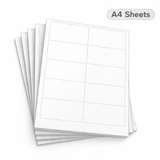 White Rectangle Labels on A4