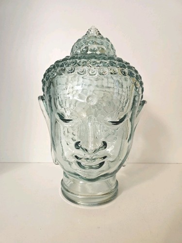 Vintage glass buddha head - vintage,