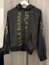 Women’s Lola Bianka Black Hooded Zip Jacket Blazer, One Size 8-12 Uk 